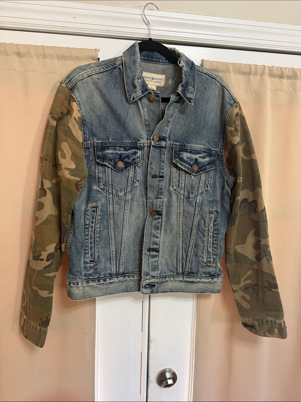 Denim & Supply Ralph Lauren Light Blue Distressed Denim Jacket